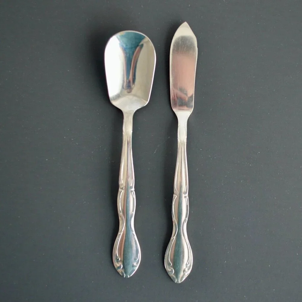 Lifetime Cutlery Stainless Steel Korea Sugar Spoon Butter Knife Vintage Set